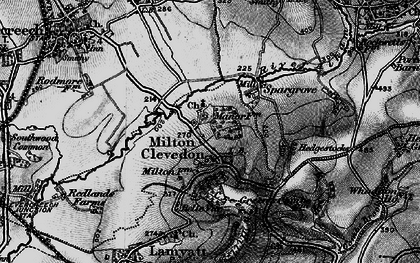 Old map of Batcombe Vale in 1898