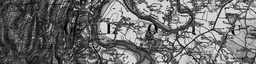 Old map of Milton End in 1896