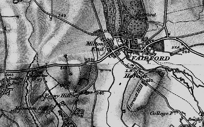 Old map of Milton End in 1896