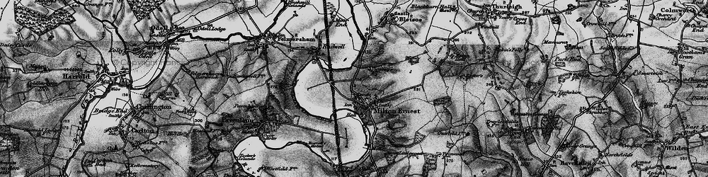 Old map of Milton Ernest in 1898