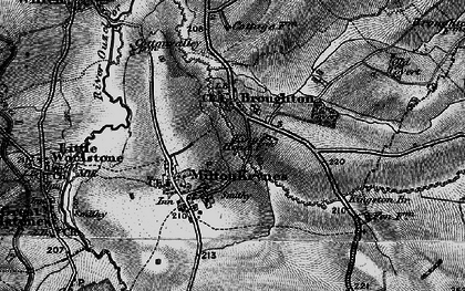 Old map of Willen Lake in 1896