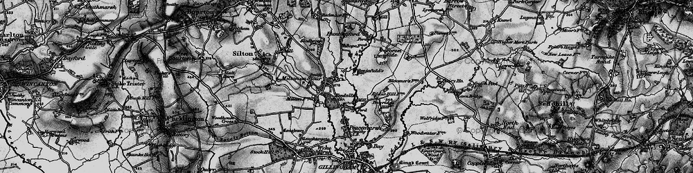 Old map of Milton on Stour in 1898