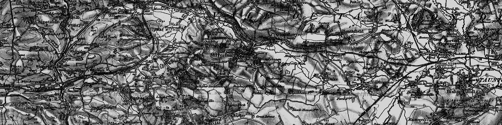 Old map of Milverton in 1898