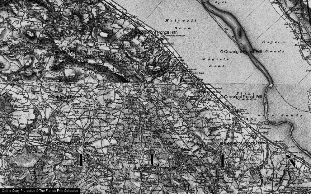 Old Map of Milwr, 1896 in 1896