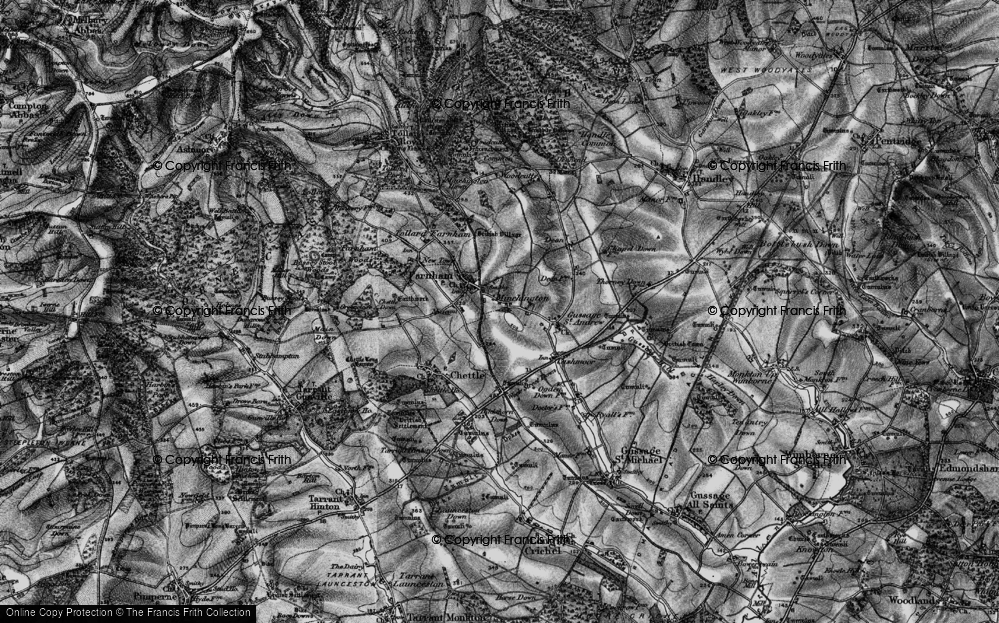 Old Map of Minchington, 1895 in 1895