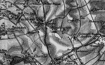 Old map of Minchington in 1895