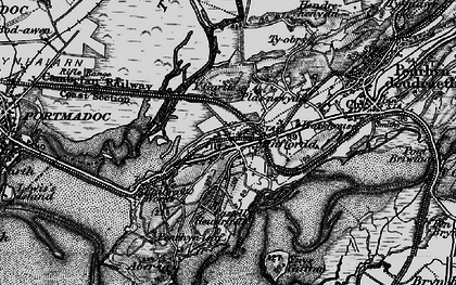 Old map of Minffordd in 1899