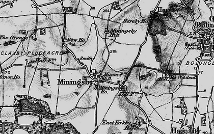 Old map of Miningsby in 1899