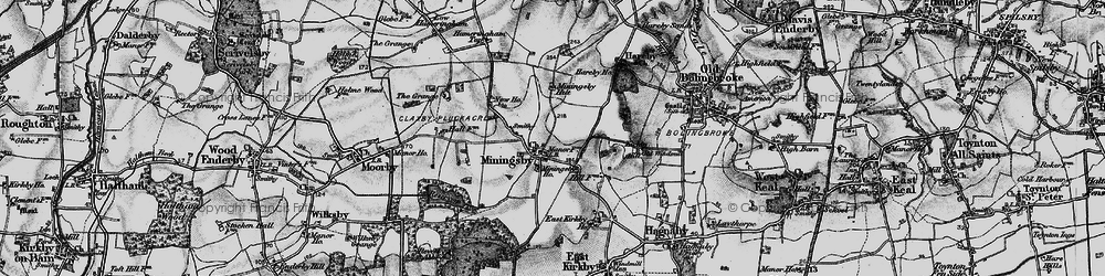 Old map of Miningsby in 1899