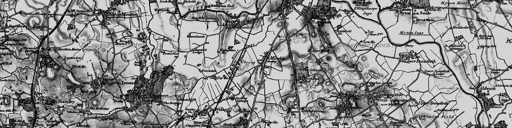 Old map of Minskip in 1898