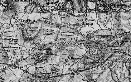 Old map of Minsted in 1895