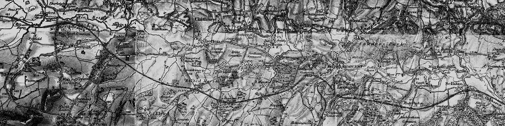 Old map of Minsted in 1895