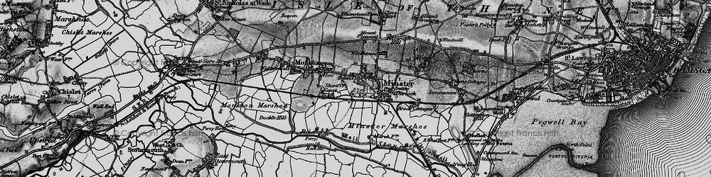Old map of Abbot's Wall in 1895
