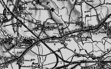 Old map of Minworth in 1899