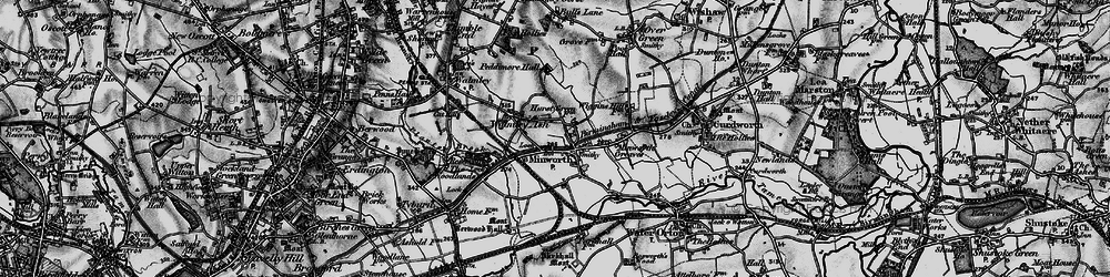 Old map of Minworth in 1899