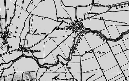 Old map of Misson in 1895