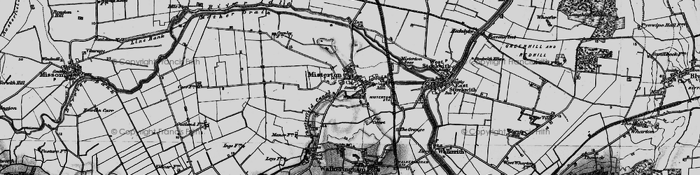Old map of Misterton in 1895