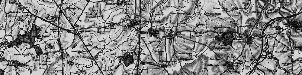 Old map of Misterton in 1898