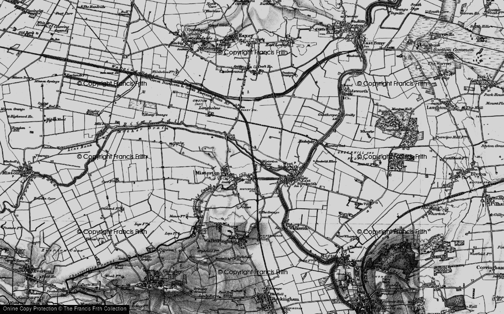 Old Map of Misterton Soss, 1895 in 1895