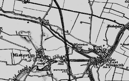 Old map of Misterton Soss in 1895
