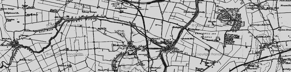 Old map of Misterton Soss in 1895
