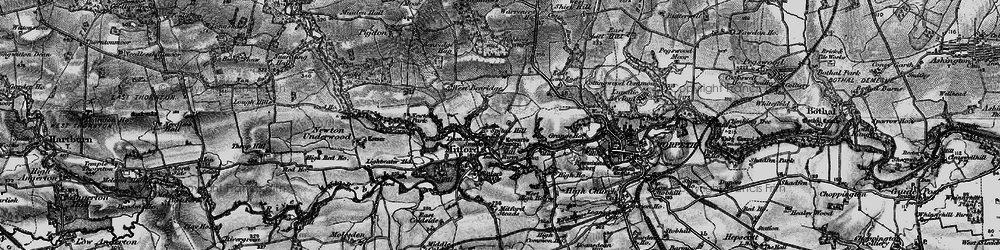 Old map of Mitford in 1897