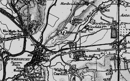 Old map of Mitton in 1896