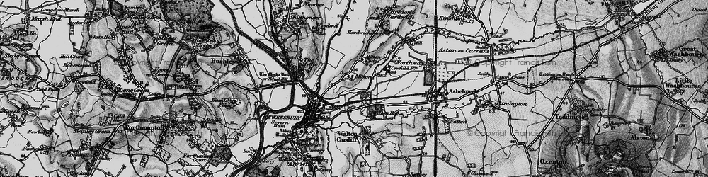 Old map of Mitton in 1896