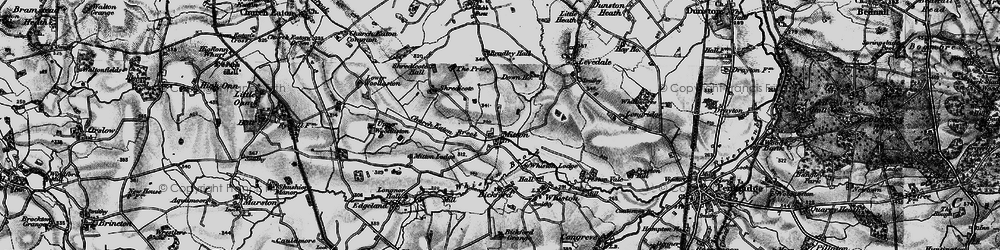 Old map of Mitton in 1897