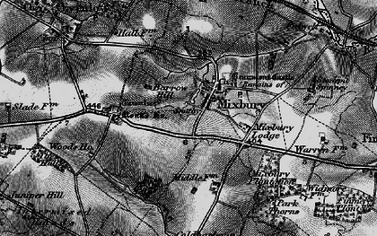 Old map of Mixbury in 1896