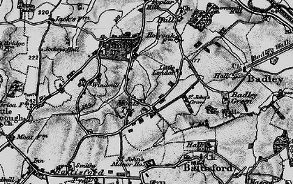 Old map of Moats Tye in 1898