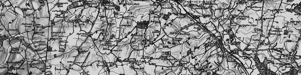 Old map of Moats Tye in 1898