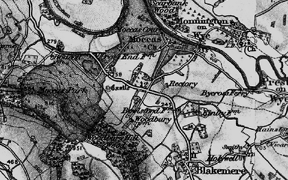 Old map of Moccas in 1898