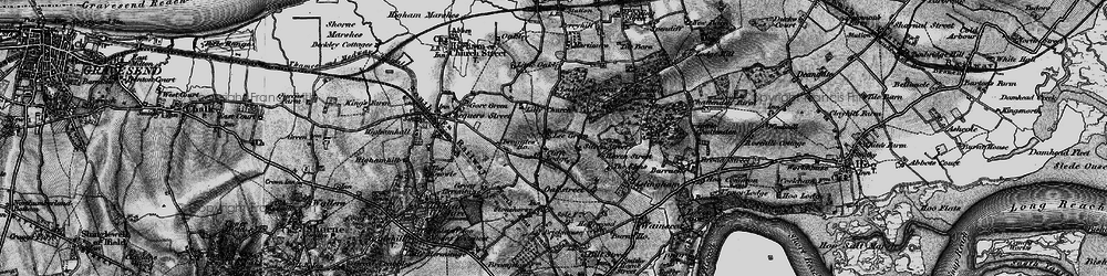Old map of Mockbeggar in 1895