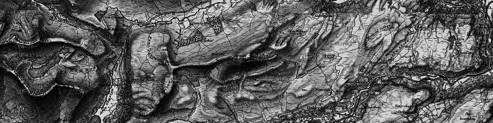 Old map of Moel Siabod in 1899