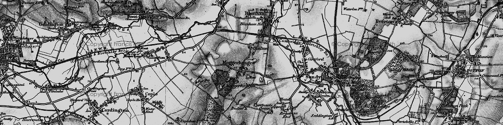 Old map of Moggerhanger in 1896