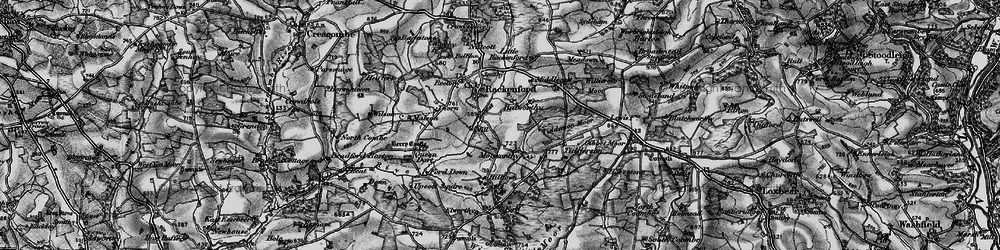 Old map of Mogworthy in 1898