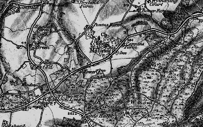 Old map of Molash in 1895