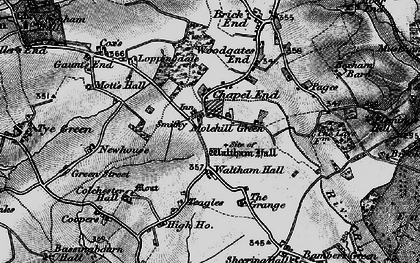 Old map of Molehill Green in 1896