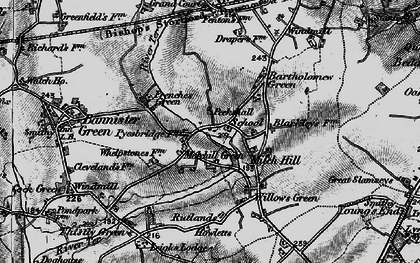 Old map of Molehill Green in 1896