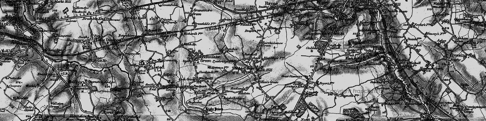 Old map of Molehill Green in 1896