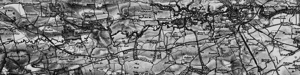 Old map of Molesden in 1897