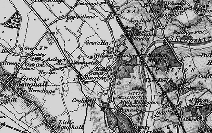 Old map of Willows, The in 1896