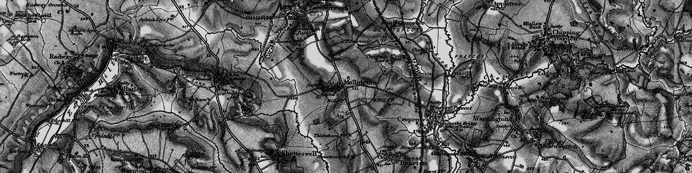 Old map of Mollington in 1896