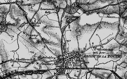 Old map of Money Hill in 1895