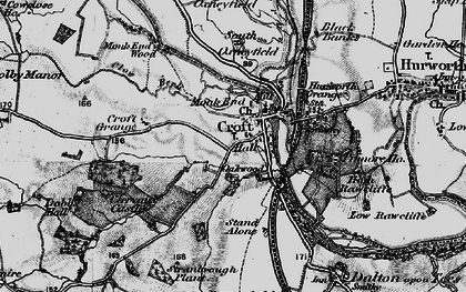 Old map of Monk End in 1897