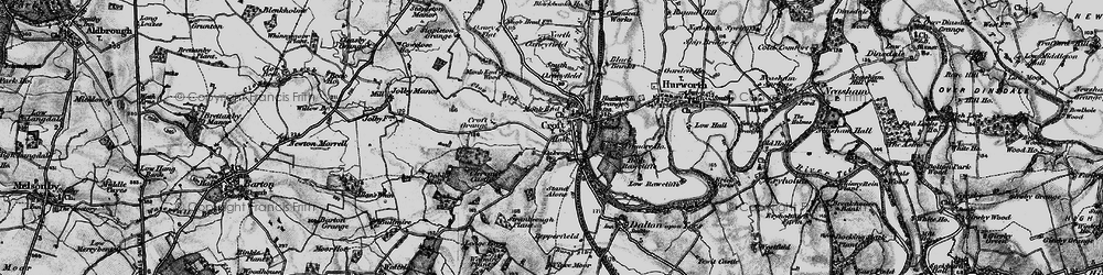 Old map of Monk End in 1897