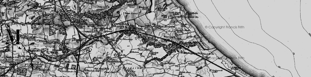 Old map of Monk Hesleden in 1898