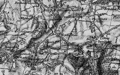 Old map of Monk's Gate in 1895
