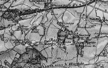 Old map of Monk's Park in 1898